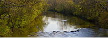 Rivanna River Panorama from Free Bridge, Charlottesville, VA