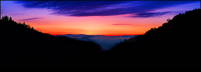Sunrise Over Oconaluftee Valley, Great Smokey Mountains National Park