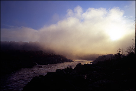 Sunrise Through the Fog at Great Falls, VA