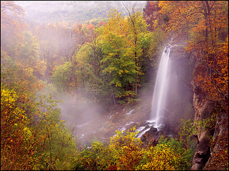 Falling Spring Falls in an Autumn Mist, VA