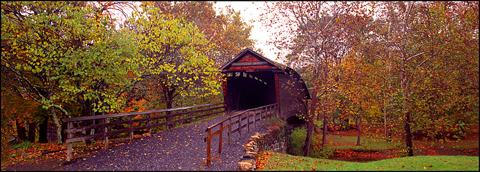 Humpback Bridge in Fall Mist, VA